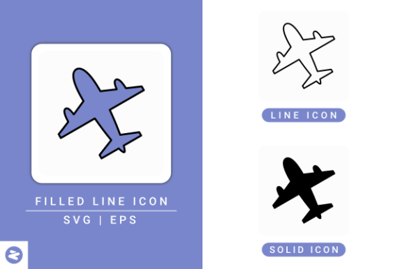 Airplane Icons Set Review for Embroidery Projects