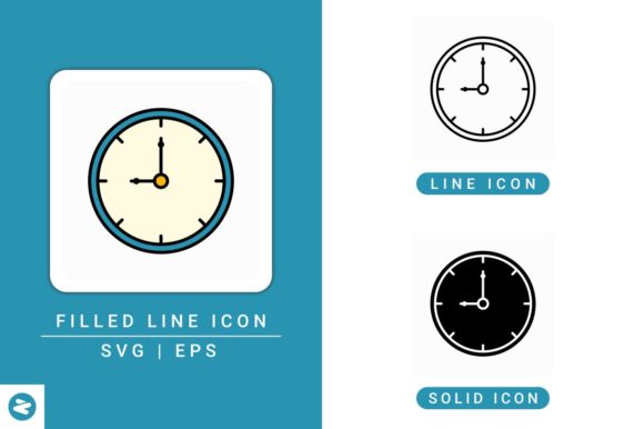 Clock Icons Set for Modern Graphic Design