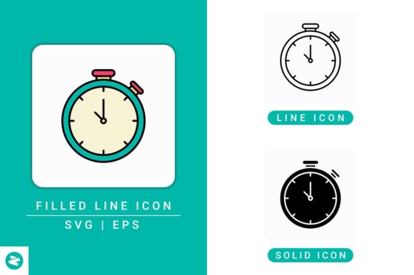 Clock Timer Icons Set for Modern Branding and Marketing