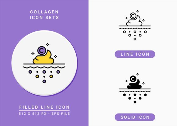Collagen Icons Set for Modern Web and Editorial Design