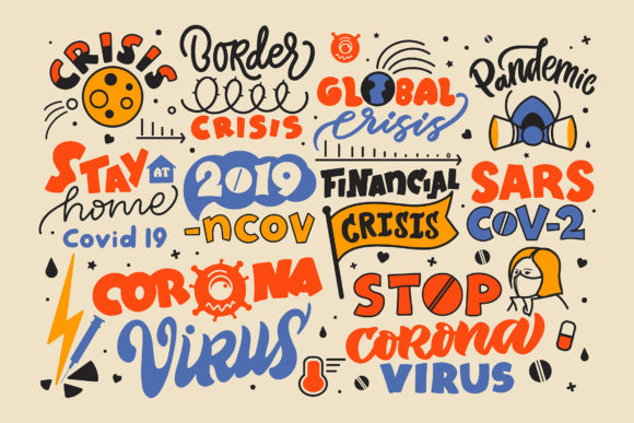 Coronavirus Lettering Phrases for Graphic Design Projects
