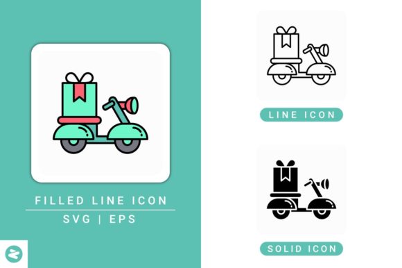 Delivery Icons Set for Handmade Creations