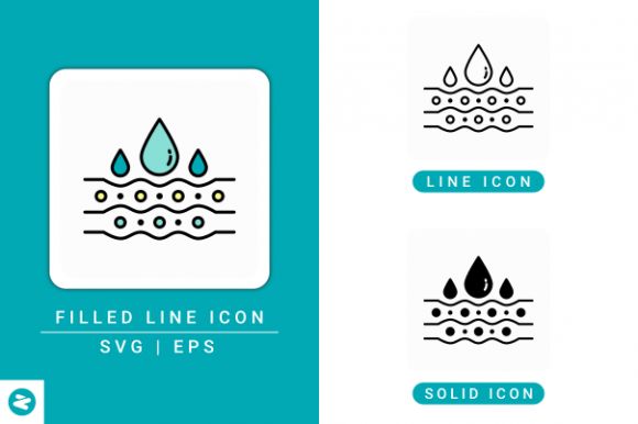 Emulsion Icons Set for Crafting and Graphics