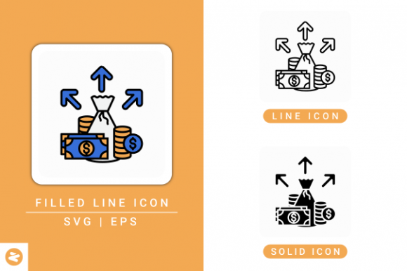 Expense Icons Set for Modern Graphics and Branding