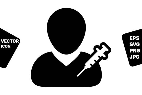First Aid Icon Vector Vaccine Syringe - Graphics for Icons