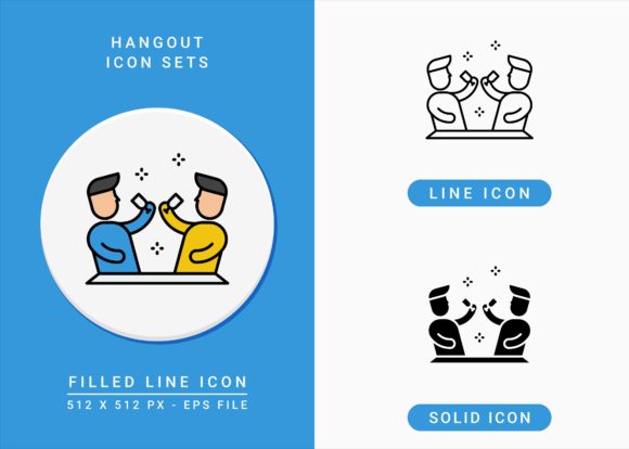 Hangout Icons Set for Digital Product Creators