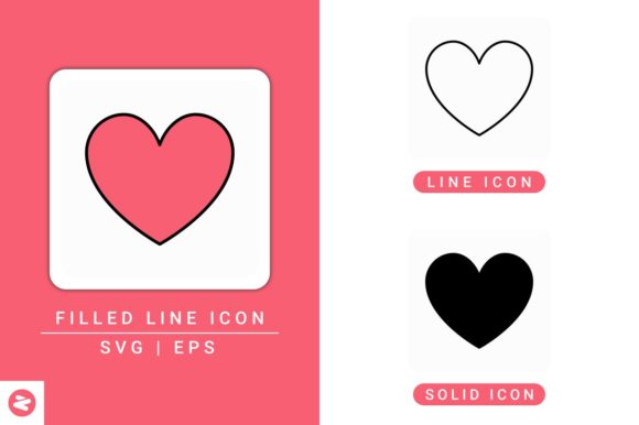 Heart Icons Set: A Modern Graphic Asset for Editorial and Web Design