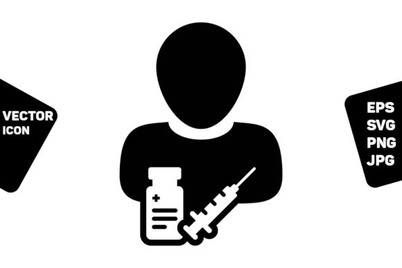 Hospital Icon Vector Vaccine Syringe Graphics