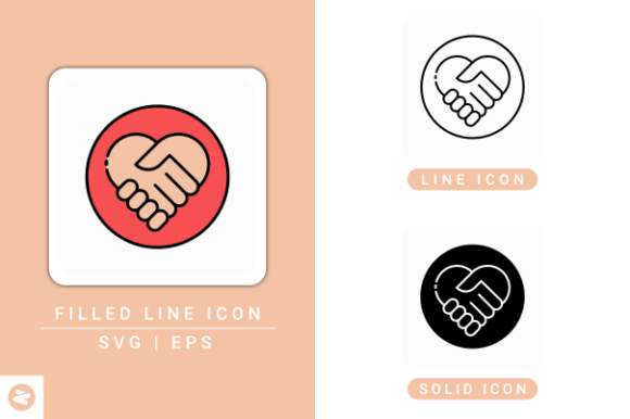 Humanitarian Icons Set for Crafting and Design