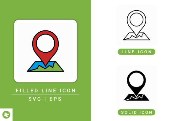 Location Icons Set for Modern Branding and Marketing Graphics