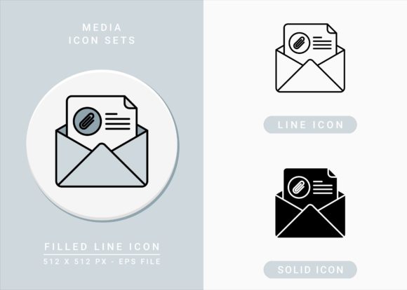 Media Icons Set for Graphic Design Projects