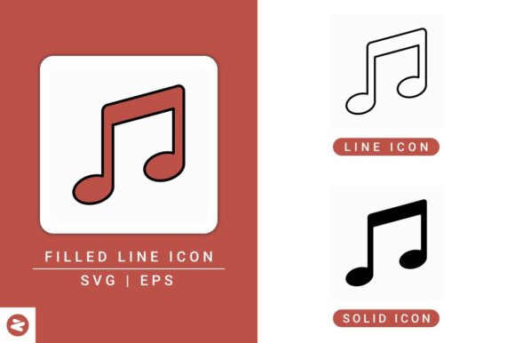 Music Note Icons Set for Branding and Design