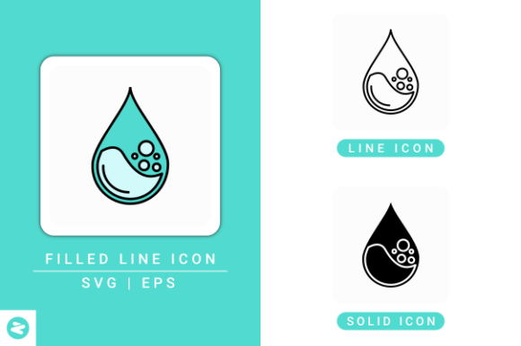 Oil Icons Set for Modern Web and Editorial Design