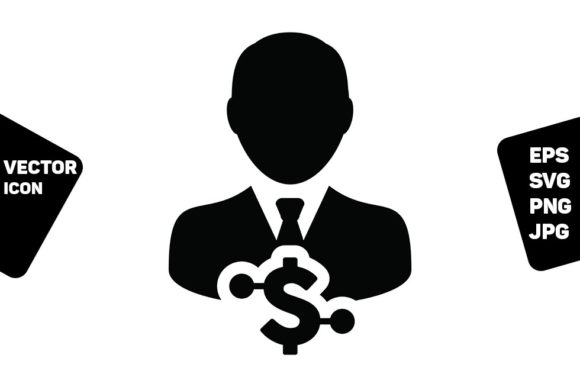 Profile Icon Vector Digital Dollar User for Graphic Design