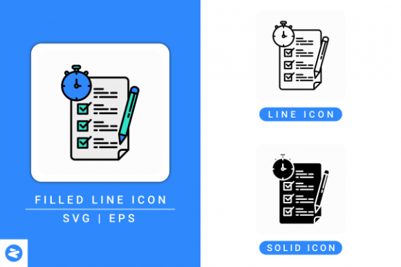 Quick Quiz Icons Set for Graphic Design Projects