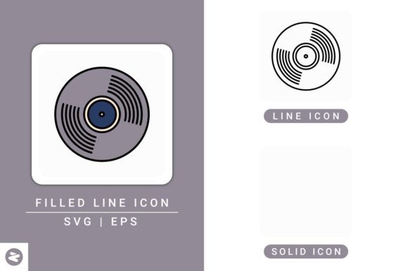 Record Icons Set for Modern Graphic Design
