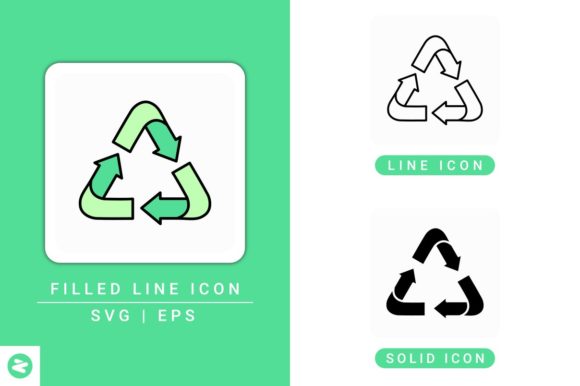 Recycle Icons Set for Modern Graphic Design