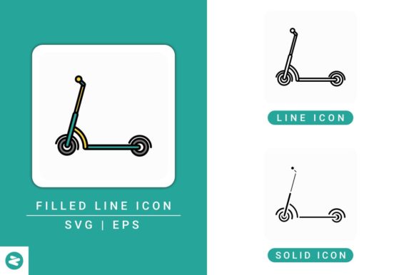 Scooter Icons Set for Modern Web Graphics