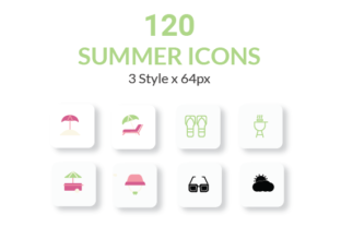 Summer Icons Graphics for Handmade Creations