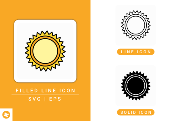 Sun Icons Set for Graphics and Icons