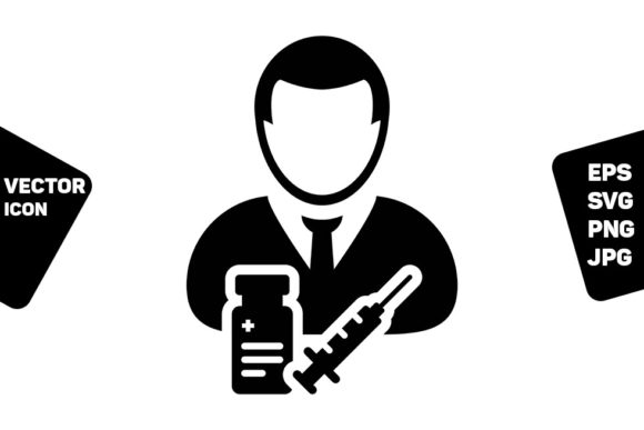 Vaccination Icon Vector for Graphics and Icons
